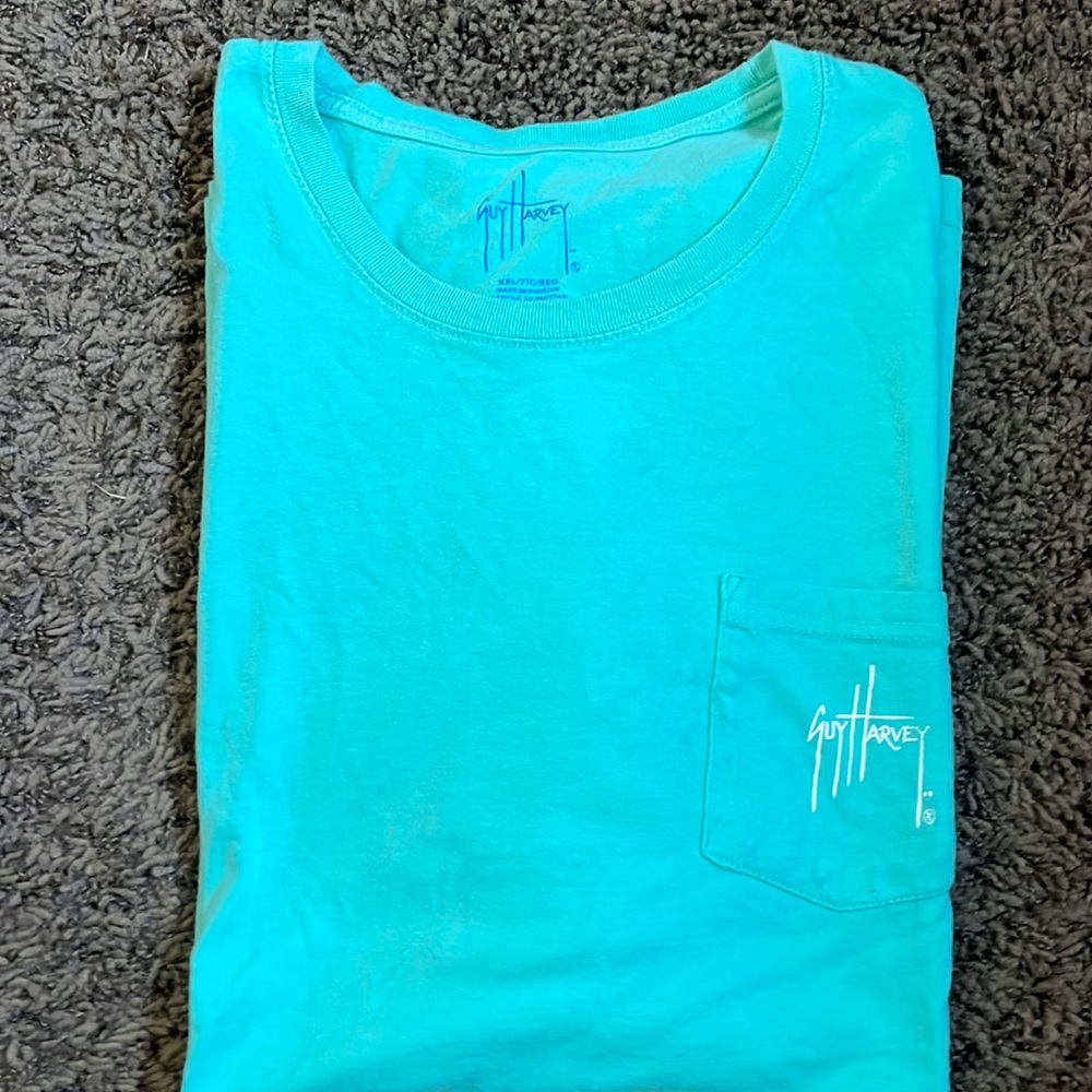 Men’s XXL Guy Harvey green short  sleeve t-shirt with marlin fishing picture
